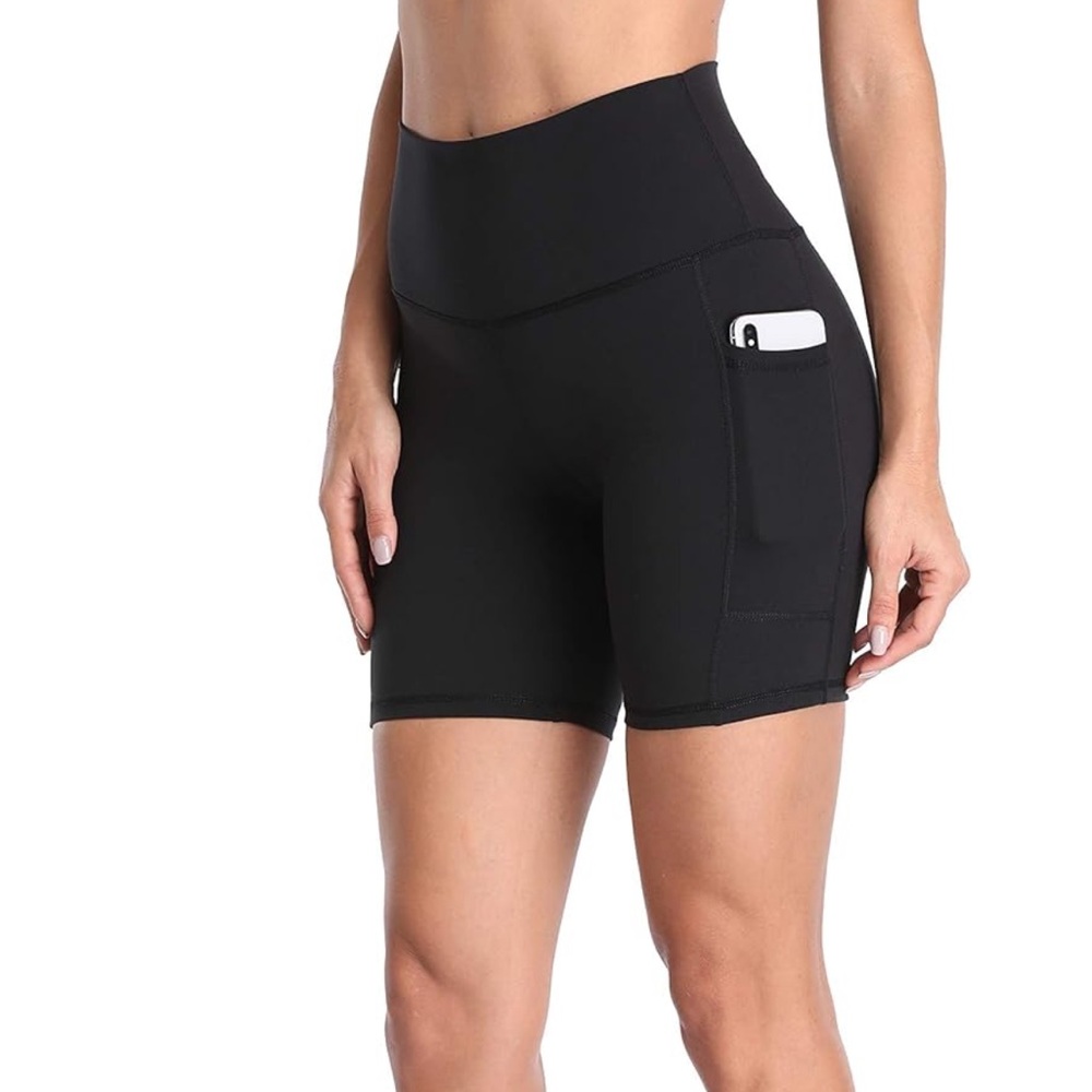 Colorfulkoala Bike Shorts with Pockets, 6” inseam, black